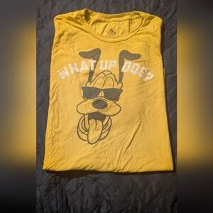 Yellow Graphic T-Shirt with Dog Print XXL